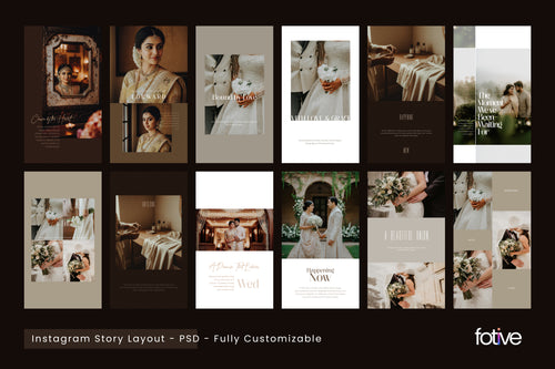 Instagram Wedding Stories 12 PSD Photoshop