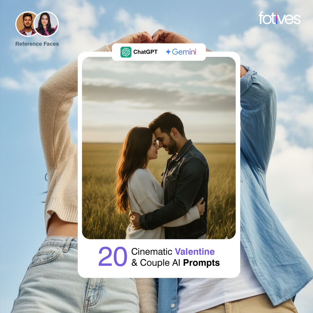20 Cinematic Valentine & Couple AI Prompts