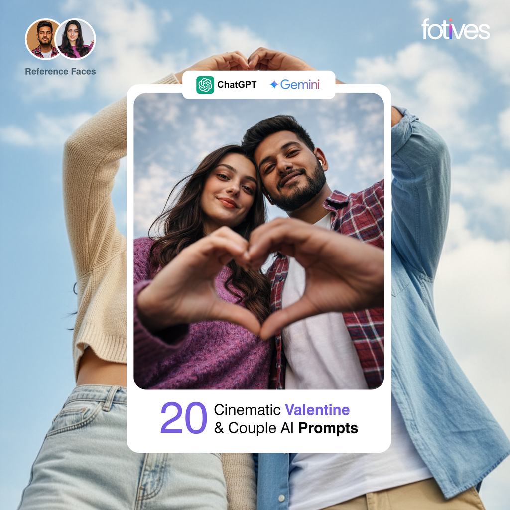 20 Cinematic Valentine & Couple AI Prompts