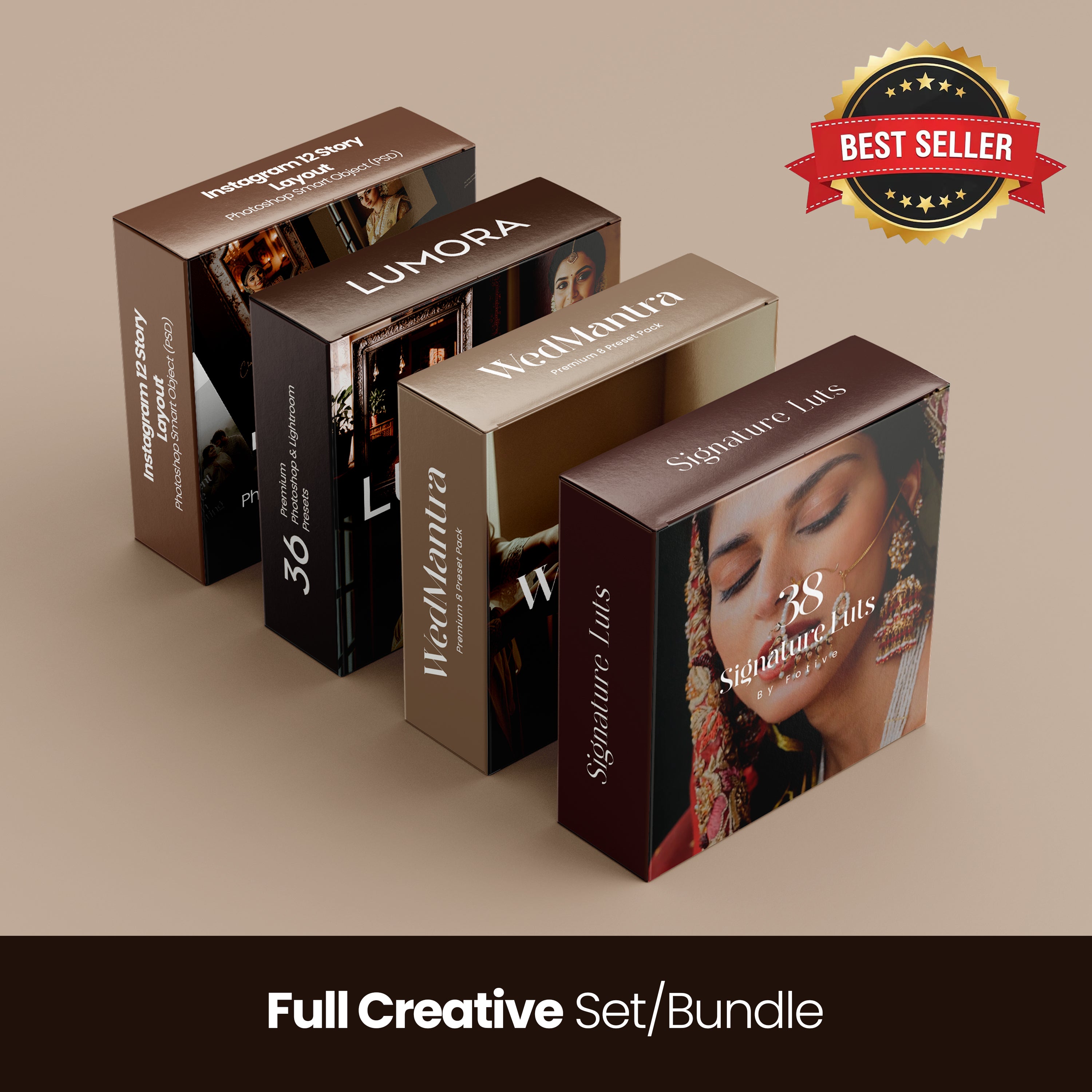 Full Creative Set (Signature LUTs, 2 Preset Packs, Skin Smooth, Insta Story PSD, Motion Blur)