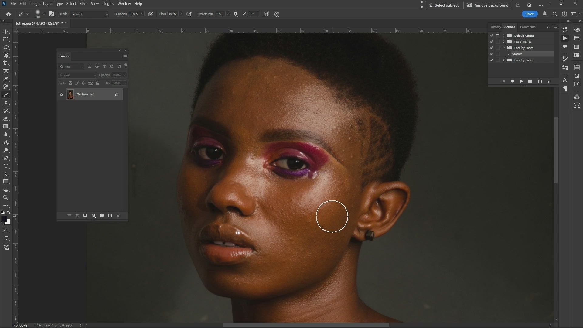 Skin Pro Smoothing Photoshop Action